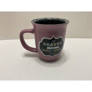 Abbey Gift Prayer of Encouragement Coffee Mug Purple Psalm 31:24 Ceramic Cup